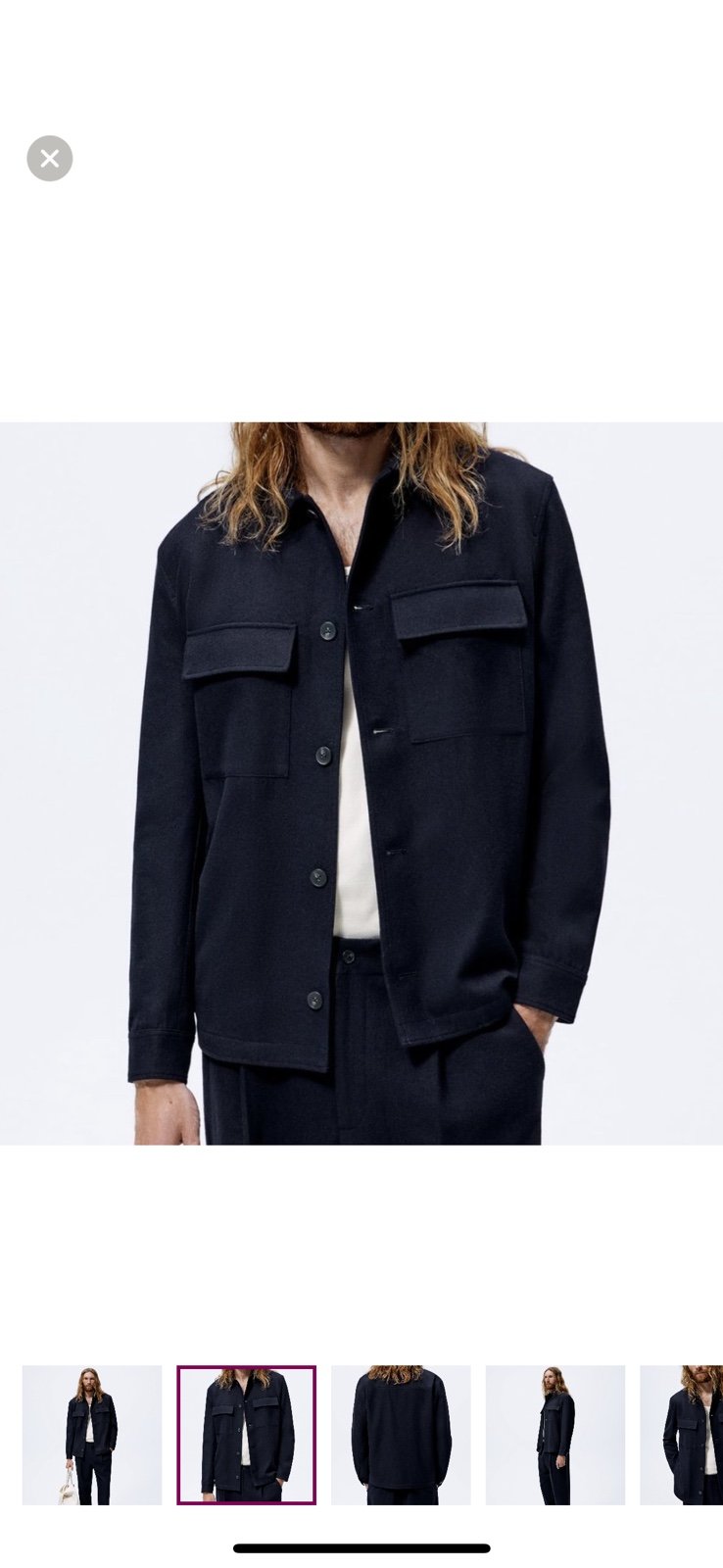 ZARA POCKET WOOL OVERSHIRT