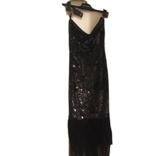 Black sequin dress 40 IT PINKO