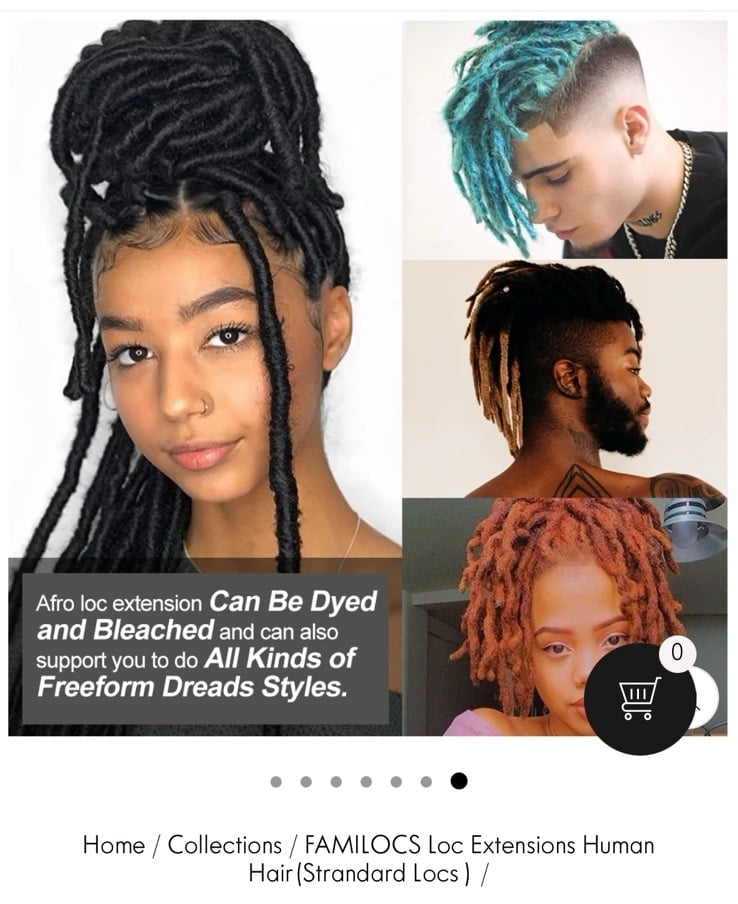 Bundle of 60- 8” Dreadlock extensions human hair