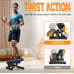 Adjustable Mini Stair Stepper with Resistance Bands,350lbs Loading Capacity