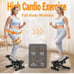 Adjustable Mini Stair Stepper with Resistance Bands,350lbs Loading Capacity