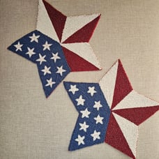 ★SHIPS FREE★ NWT Beaded 4th of July placements set of 2