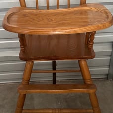 Beautiful Oak Highchair- Vintage - Very Nice!!!