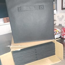 Collapsible Fabric Storage Cubes Organizer with Handles, 10.5 x10.5 x11