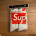 4 PAIR Supreme x Hanes Crew Black Socks