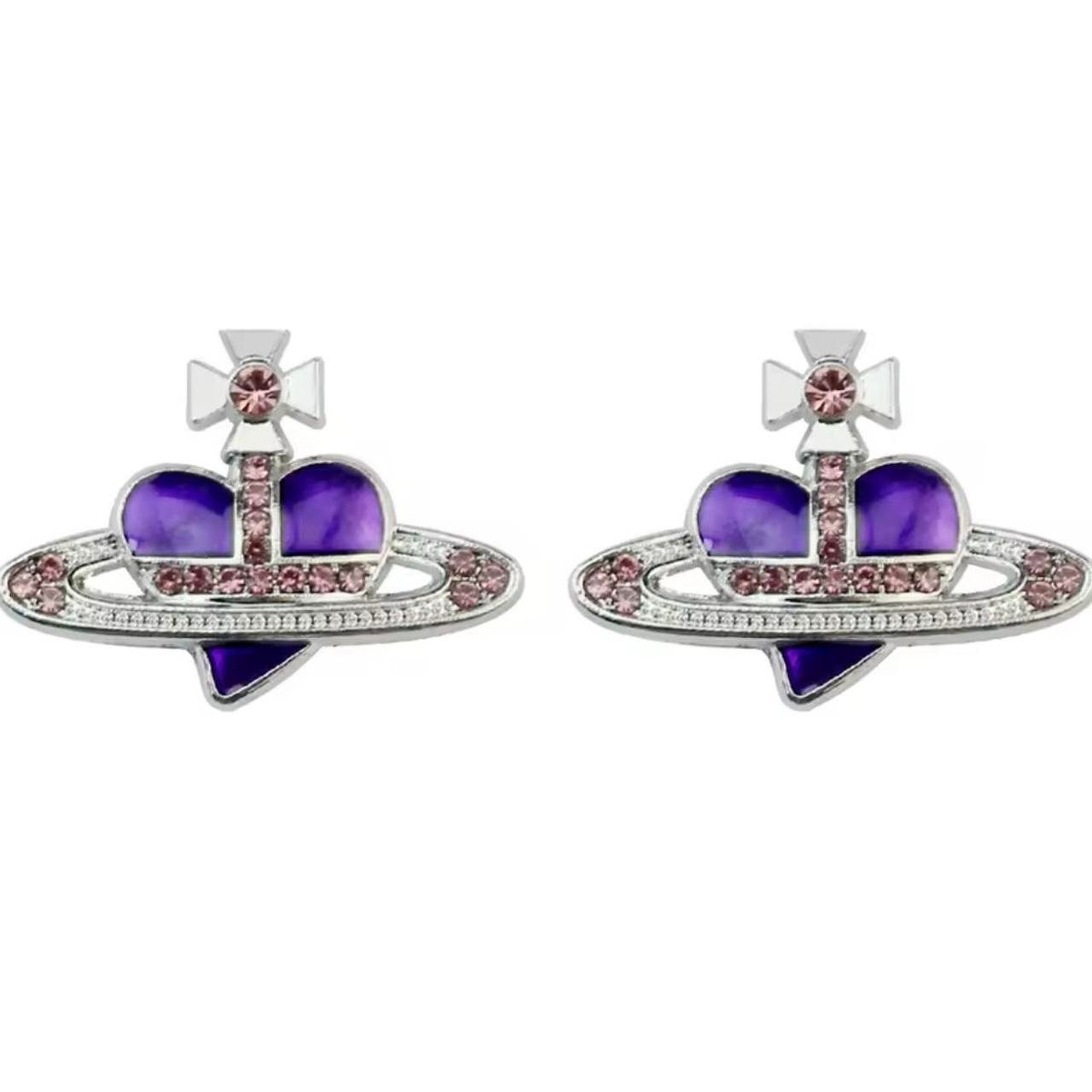 Vivienne Westwood orb heart earrings