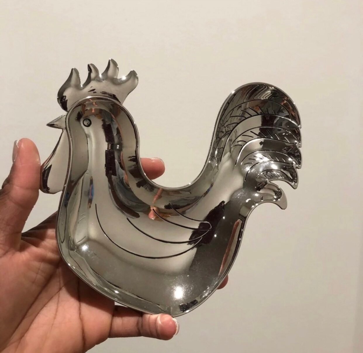Vintage Silver Hen Bowl Dish