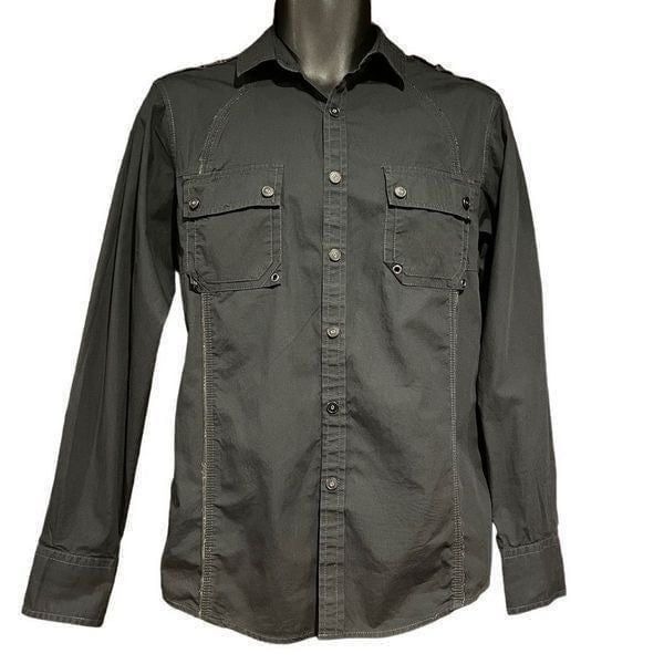INC International Concepts Black Button Shirt Men’s Small