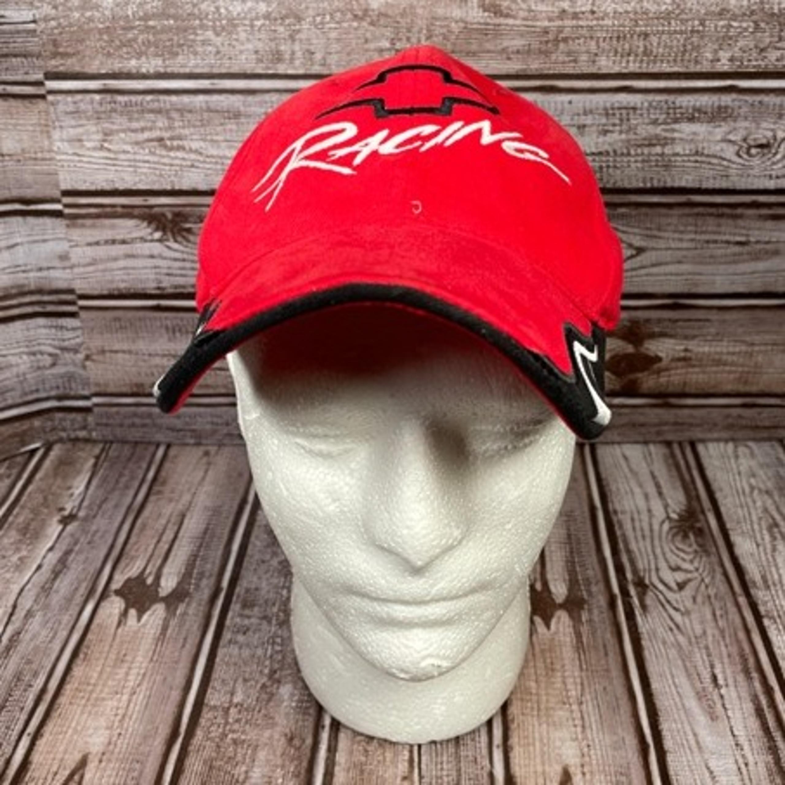 Vintage Chevrolet Car Racing Men's OS Hat Cap Strapback Red NASCAR EUC