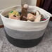 Large Cotton Rope Storage Basket: Humbson Baby Woven hamper -21.7 x 21.7 x 13.8