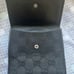 Gucci Bifold Logo Plate Monogram Wallet-Black Canvas