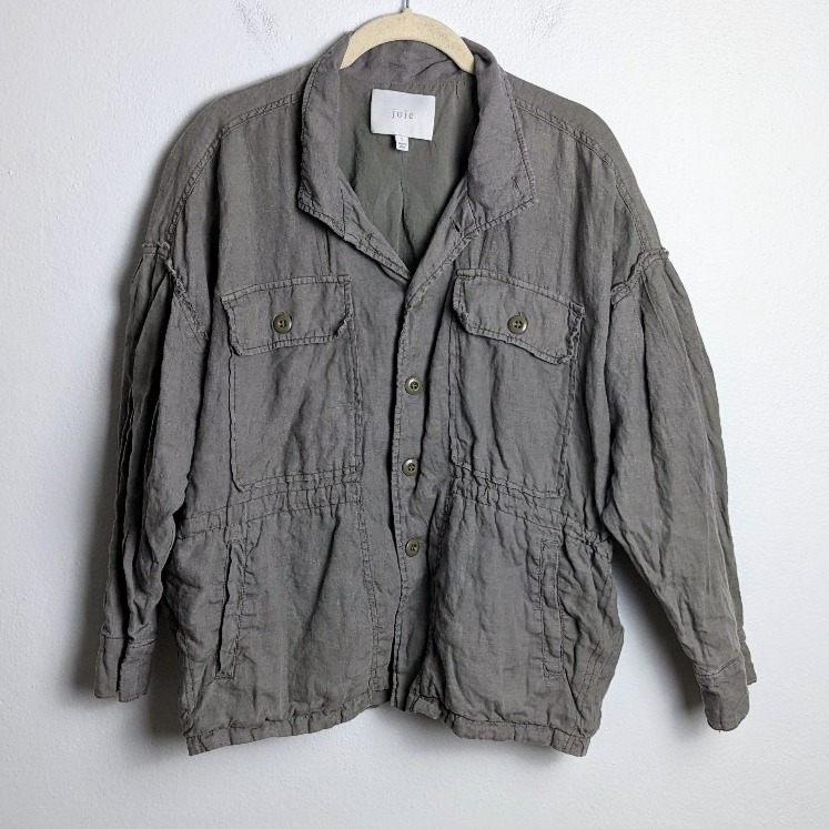 authentic online Joie S Small Size Green Military Lightweight Jacket Linen Kendora Fatigue Women authentic online Joie S Small Size Green Military Lightweight Jacket Linen Kendora Fatigue Women