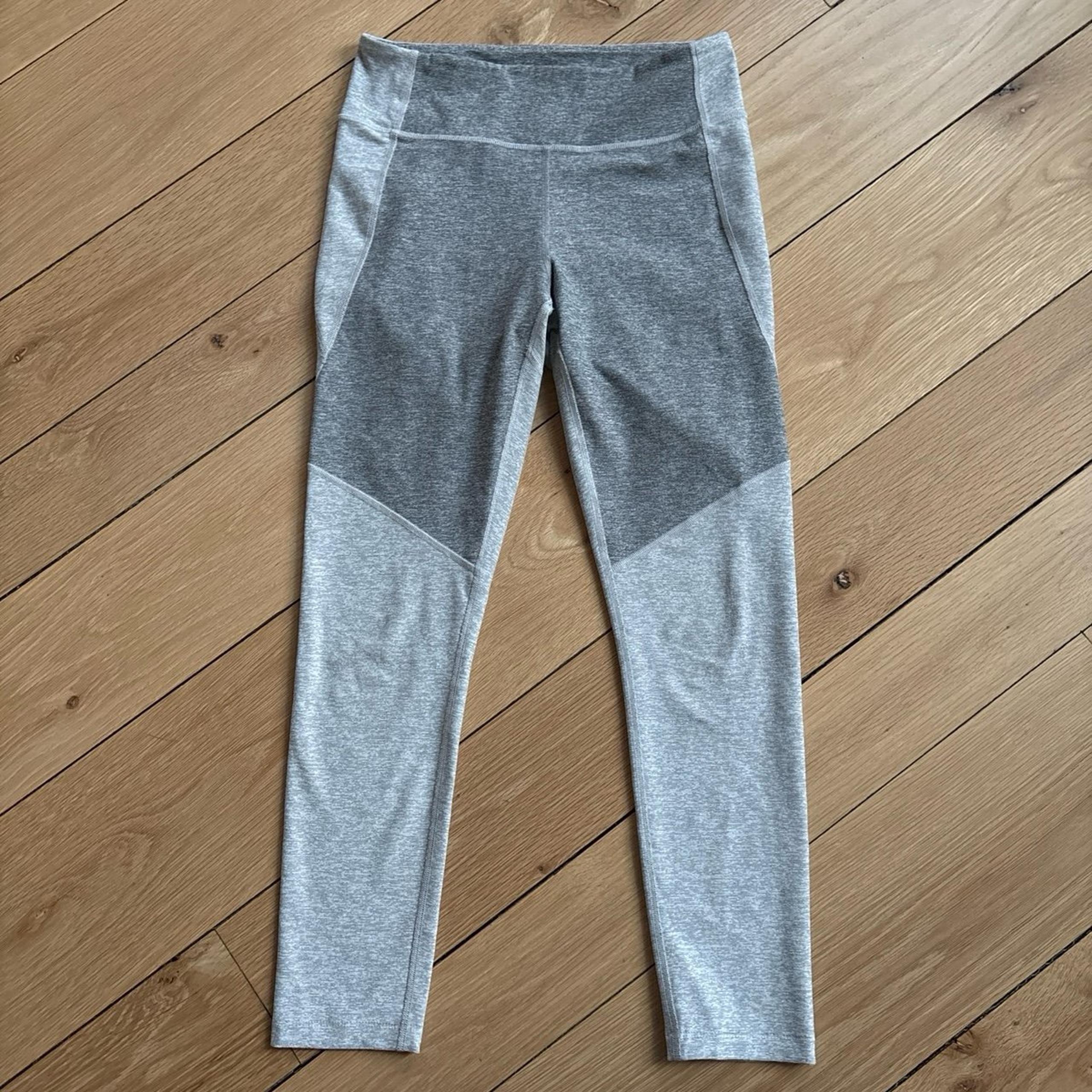 Outdoor Voices Grey Two-Toned Warm-Up Leggings Size M