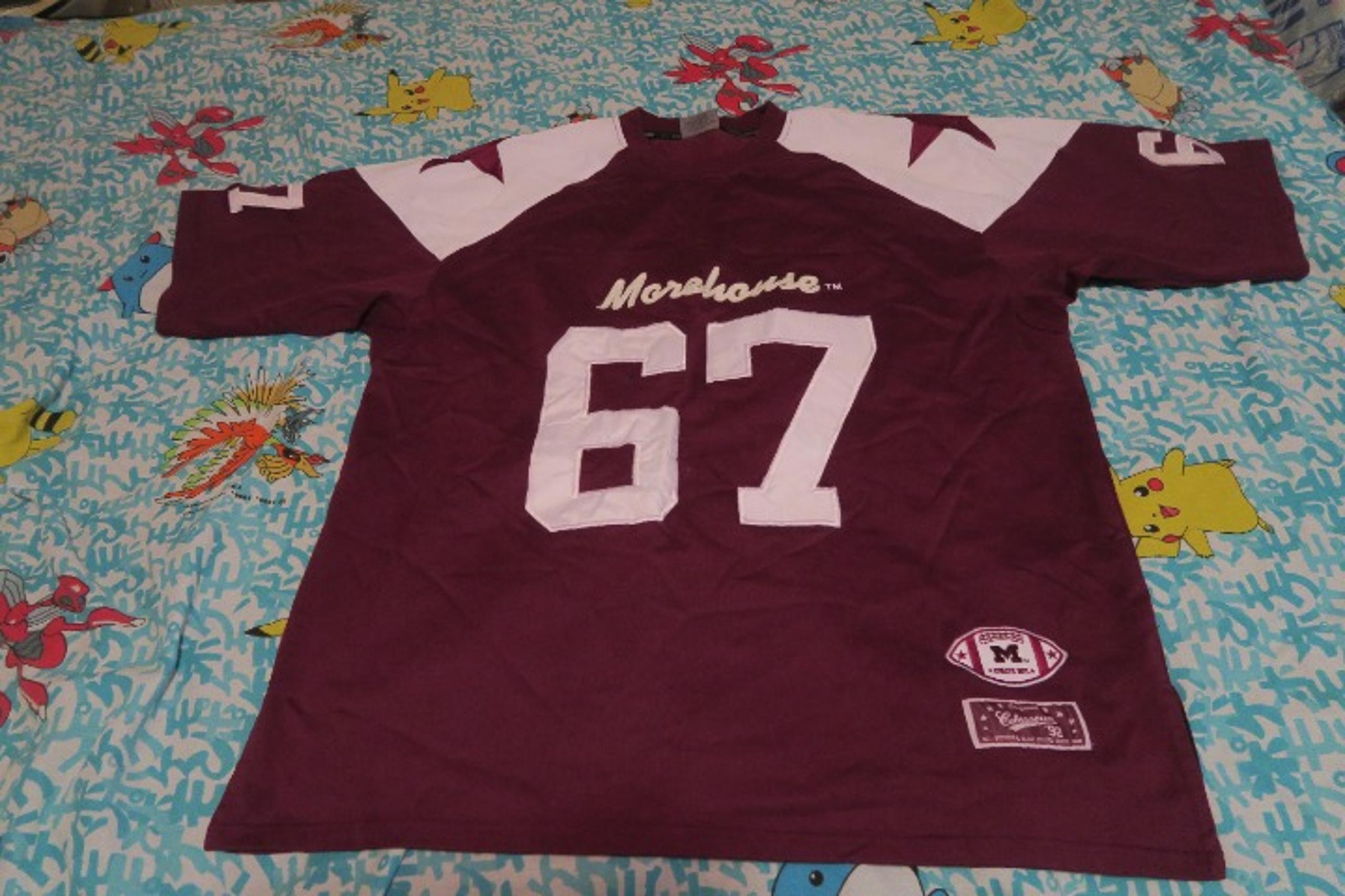 Stitched '92 Morehouse College Maroon Tigers Throwback Football Jersey 2XL HBCU