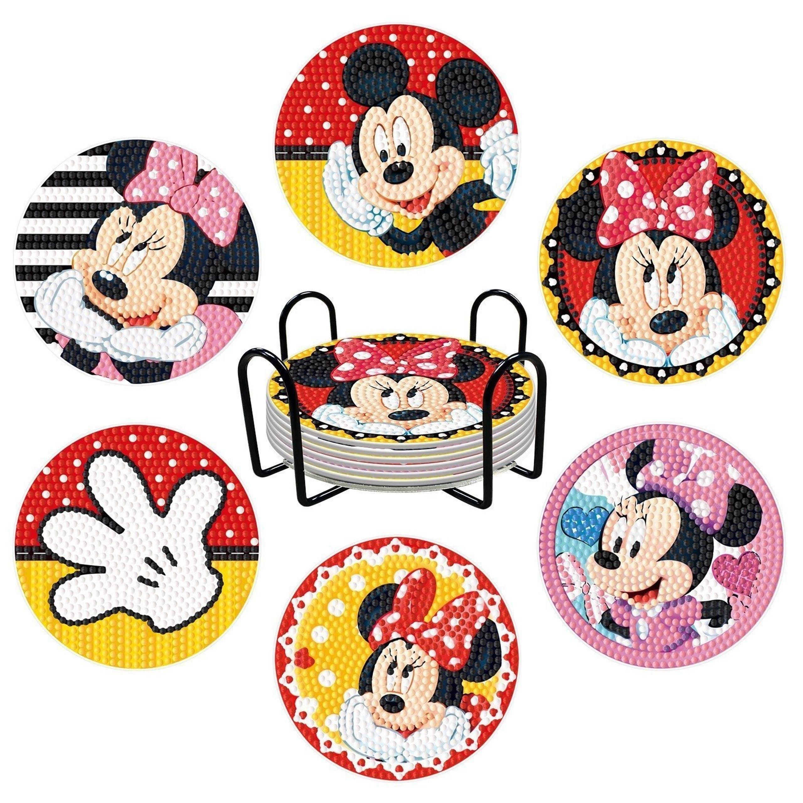 6pcs Mickey Minnie Diamond Painting Coasters
