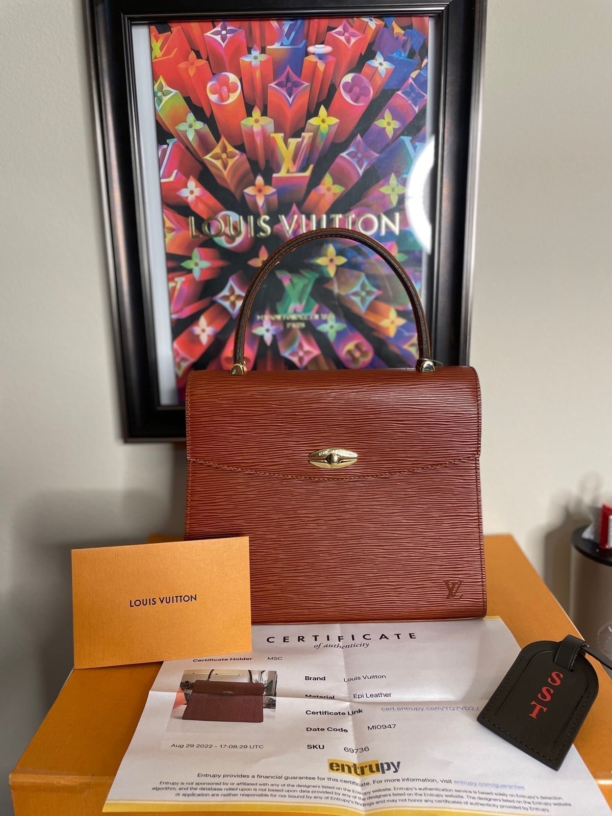 Authentic Louis Vuitton Brown Satchel