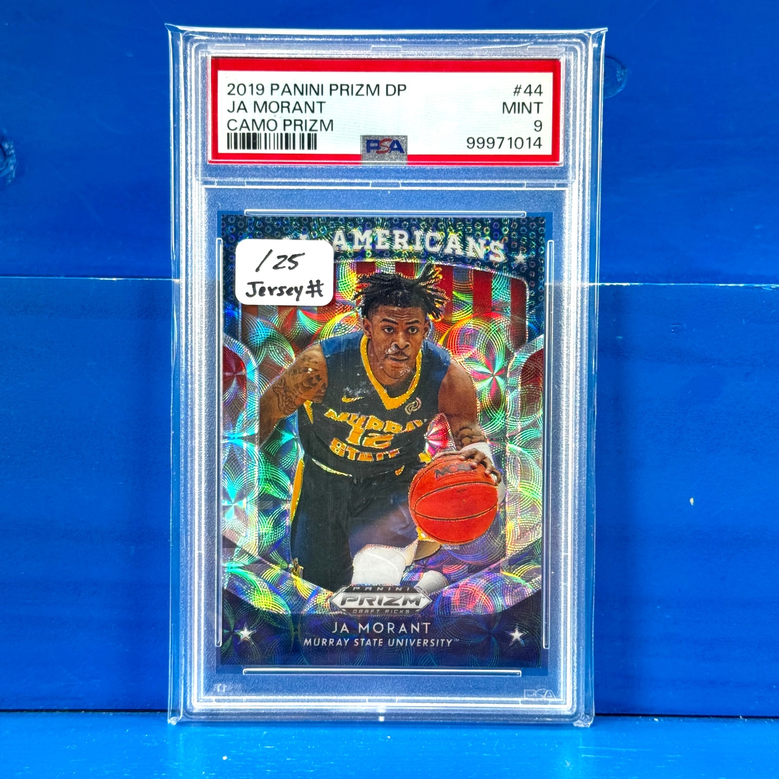 JA MORANT 2019 Panini Prizm Draft Picks DP RC SSP /25 Jersey Number Graded PSA 9