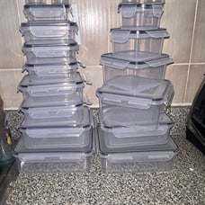 36-Piece Food Storage Containers with Lids(18 Containers & 18 Lids)