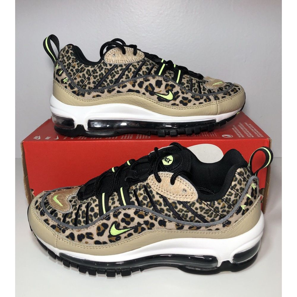 Nike Air Max 98 Premium Leopard Animal Print 3M Women's Size 5.5