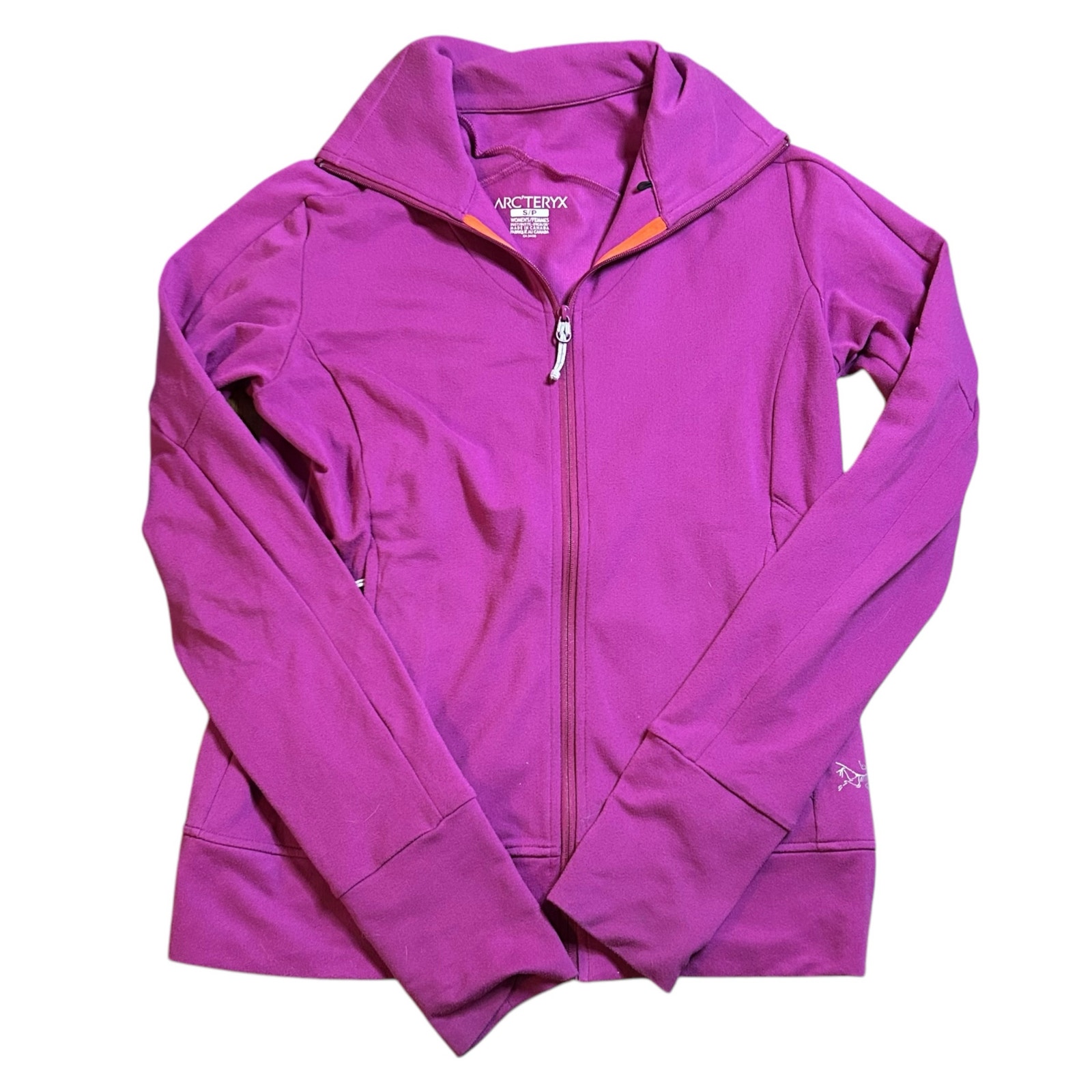 Arc’teryx Zip Up Lightweight Sweatshirt Size Small Zip Pockets Logo Hike Climb
