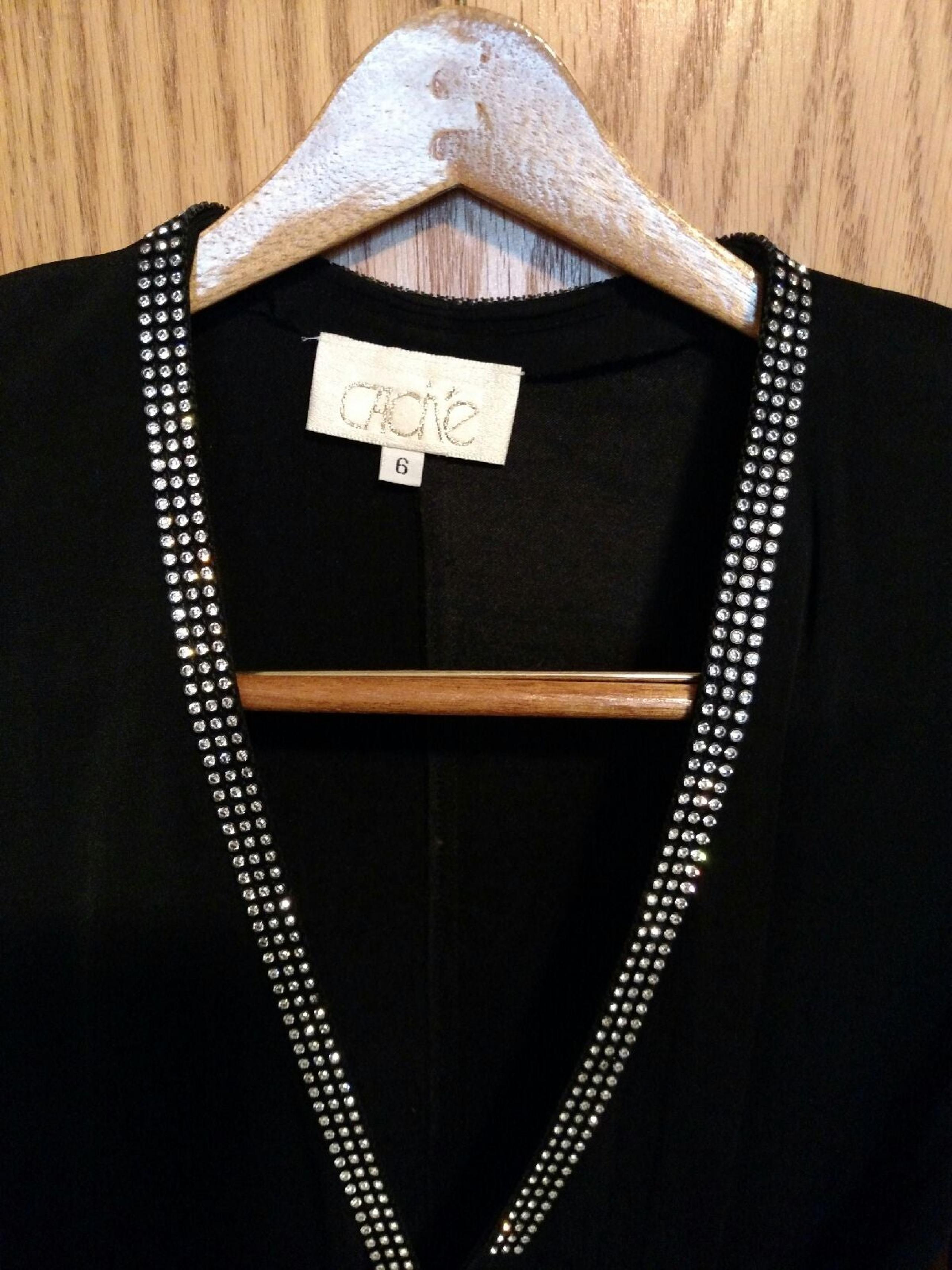 Size 6 Cahce Black Dress