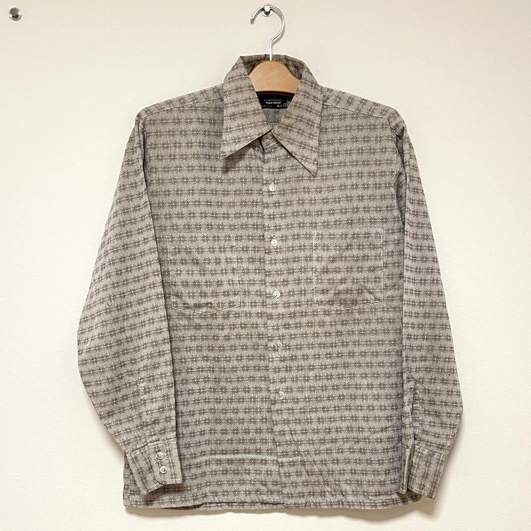 70s VINTAGE TOWNCRAFT Towncraft Geometric Shirt M
