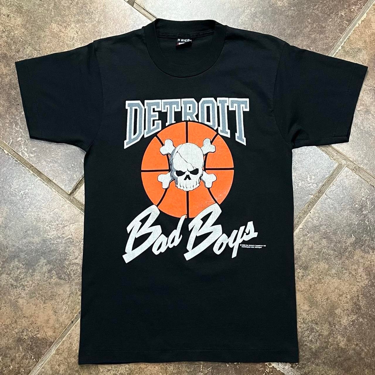 Vintage 80s Screen Stars NBA Detroit Pistons Basketball Tshirt