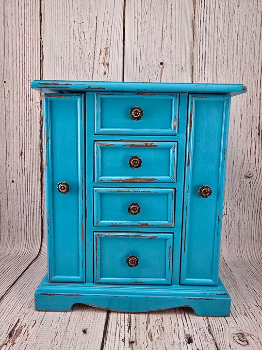Refurbished Jewelry Box, Wiccan Magical Cabinet, Crystal Cabinet, Wiccan Storage