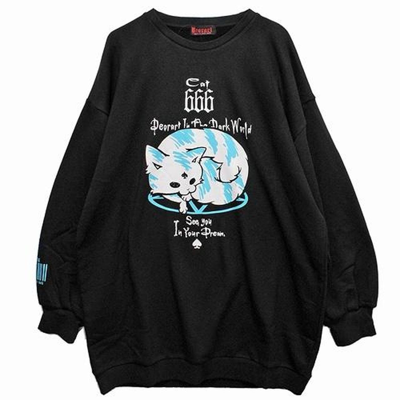 Deorart Devil Cat Big Pullover