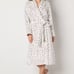 Liz Claiborne Women' Medium Fleece Long Sleeve Robe NWT Snow Leopard