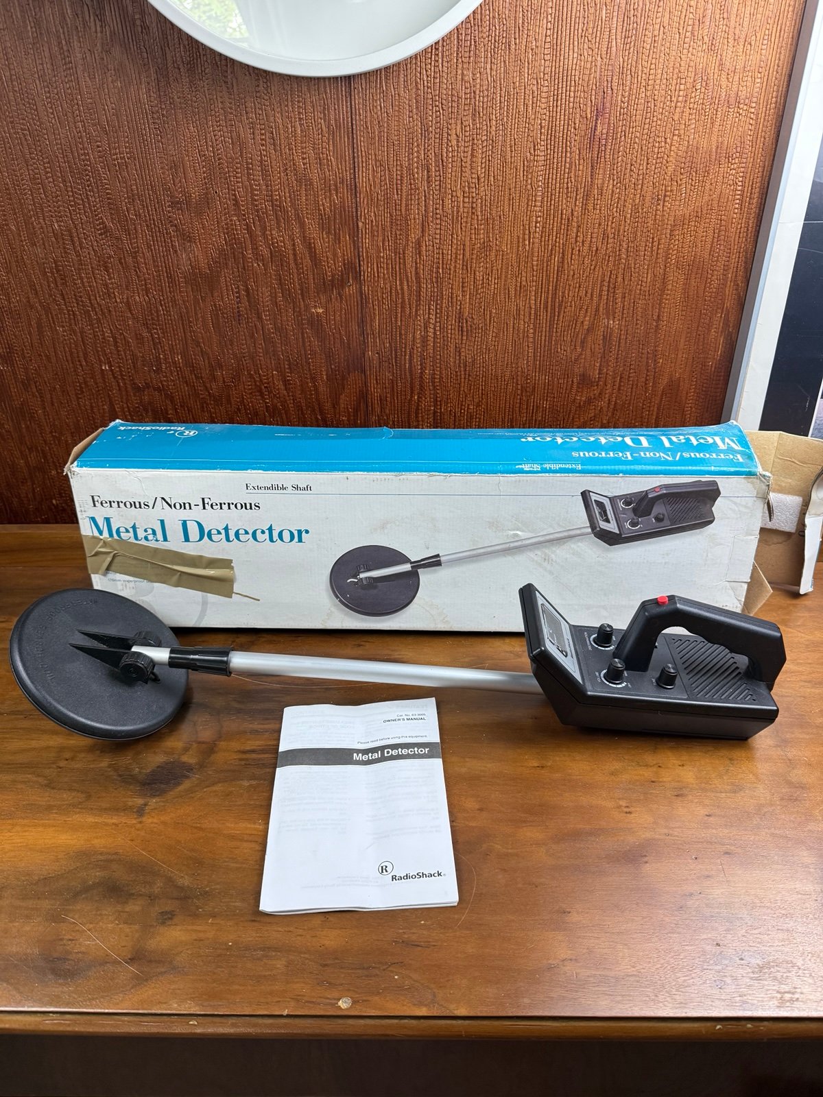Radio Shack Metal Detector Black 63-3005 Extendible Shaft Tested Works Great