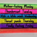 Adult days of the week pens, neon glitter pens, personalized pens