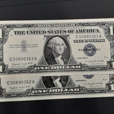 1 uncirculated consecutive series year 1957 A