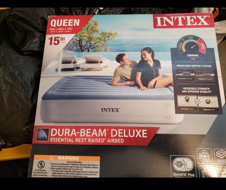 Intex 15 Essential Rest Dura-Beam Airbed Mattress queen