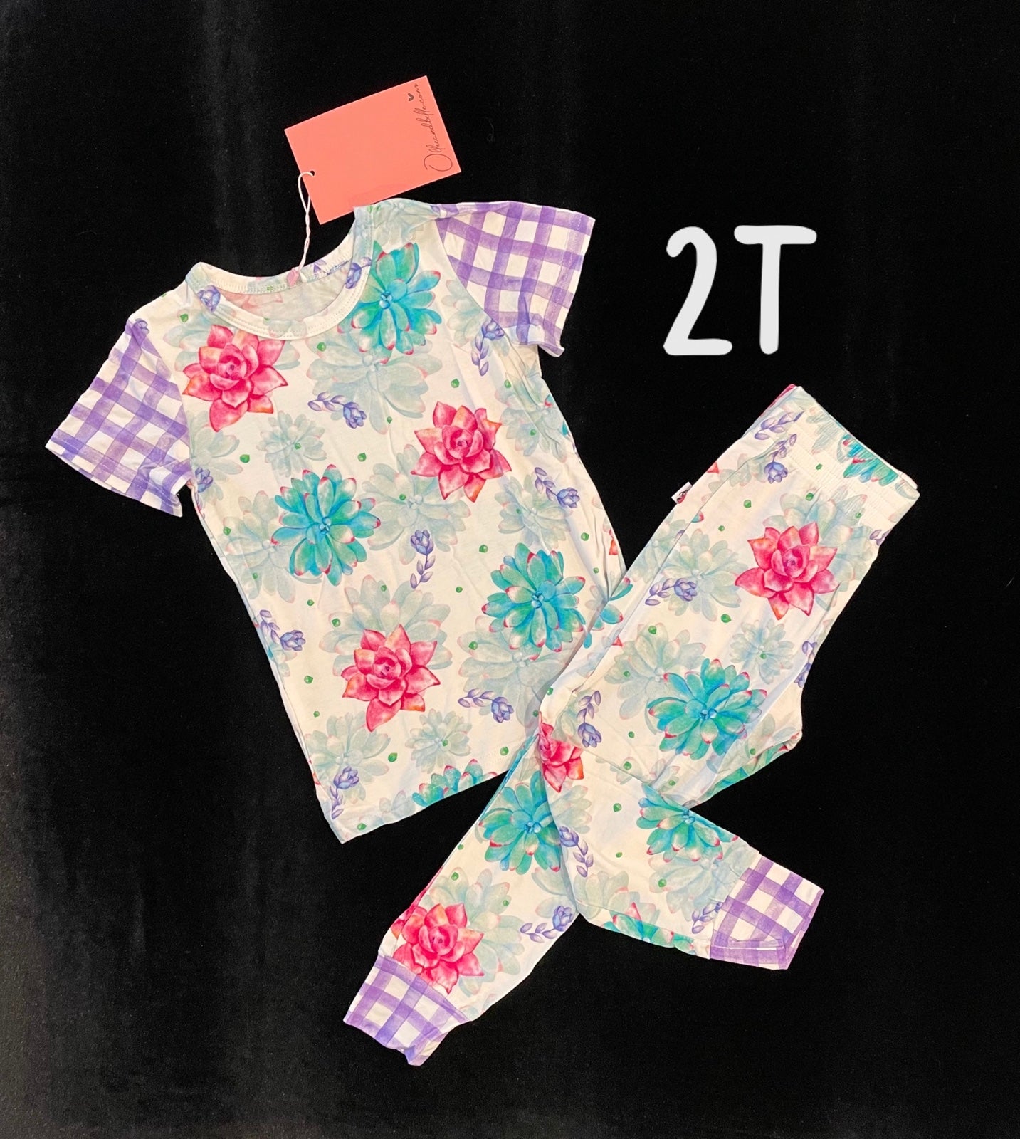 Ollee and Belle AMELIA Two Piece Pajamas 2T NWT