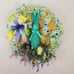Flocked Bunny Wreath, Easter Wreath, Flocked Bunny Decor, Spring Wreath