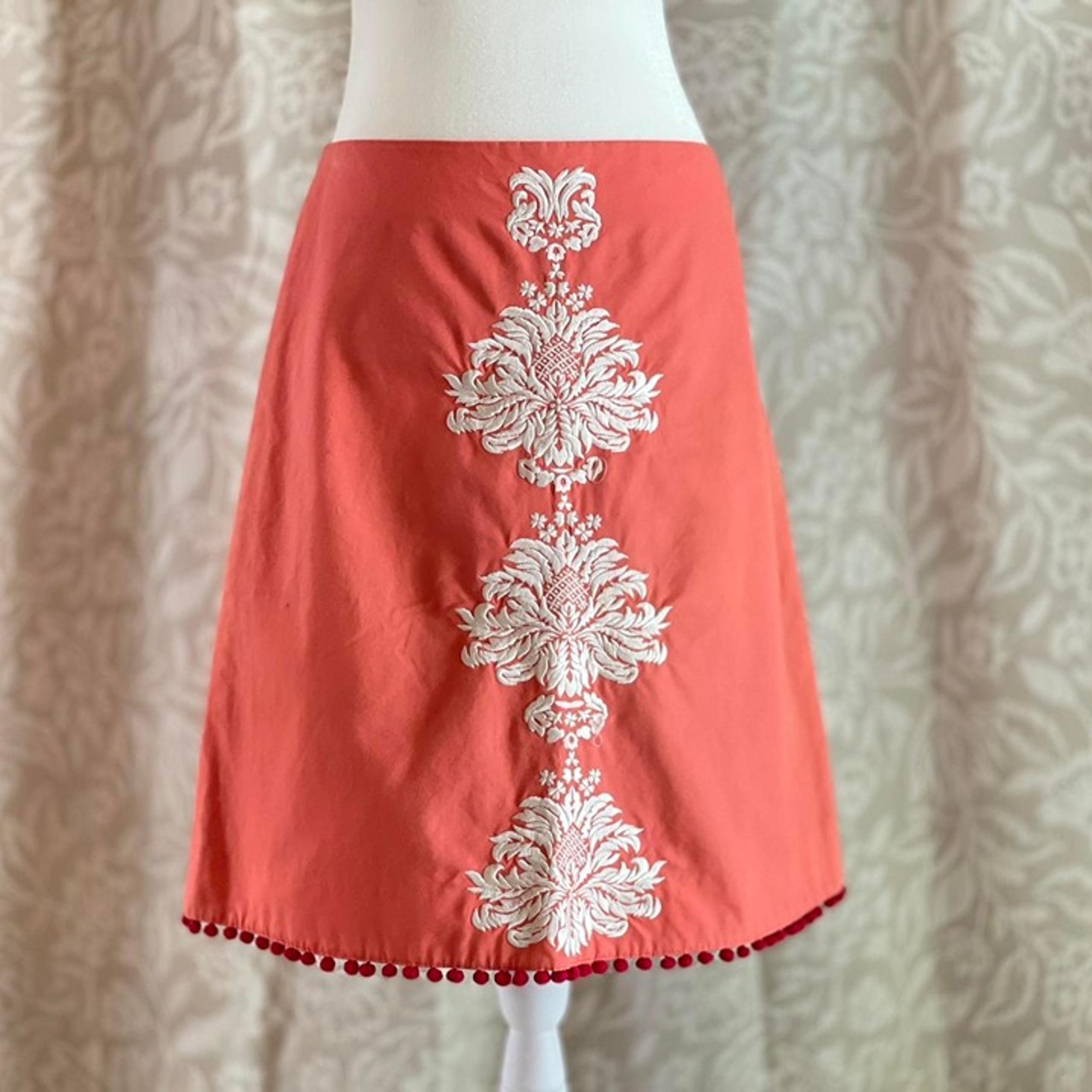 Vintage Anthropologie Embroidered Skirt