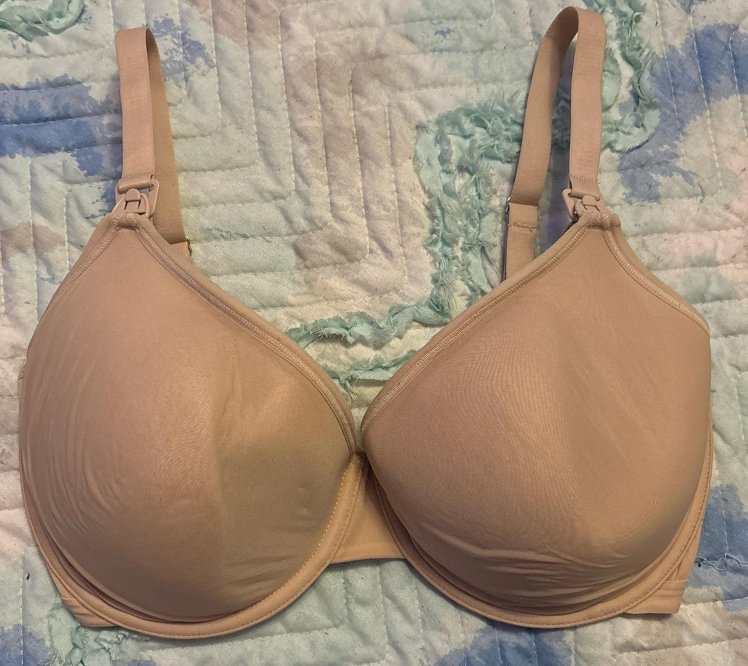 On Gossamer Nude Clip Down Underwire Nursing Bra, Size 34DDD