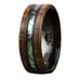 Golden Sandalwood & Abalone Men's Wedding Band Ring - Wedding Rings for Men & Wo