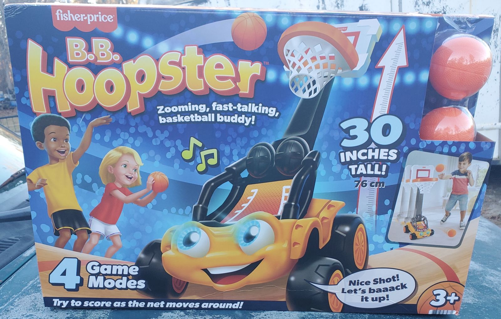 Fisher-Price B.B. Hoopster Motorized Electronic Basketball Toy with Lights New