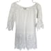 MIGUELINA White Crochet Mini Cover-Up Dress XS Resortwear Vacation Beach Boho