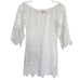 MIGUELINA White Crochet Mini Cover-Up Dress XS Resortwear Vacation Beach Boho