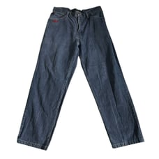 FUBU The Collection Utility Men’s Hip Hop Embroidered Denim Blue Jean Y2K 36X34
