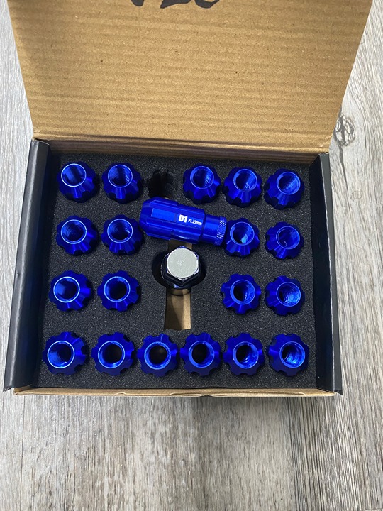 D1 spec blue lug nuts JDM 12x1.25 new