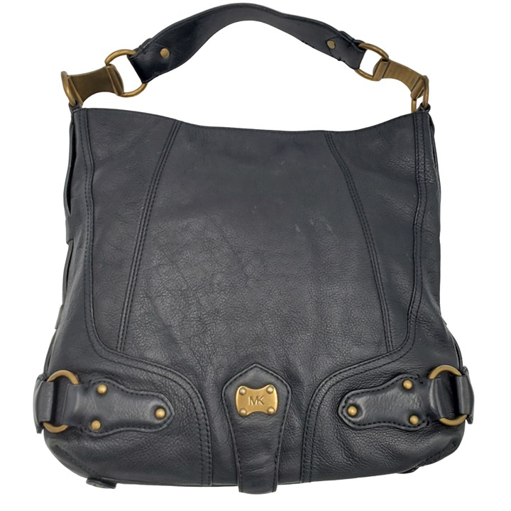 Authentic Michael Kors Women's Black Leather Shoulder Bag Purse Designer Handbag