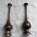 Antique Vintage India Pair Of BRONZE Baluster VASES 5 h. Qing
