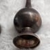Antique Vintage India Pair Of BRONZE Baluster VASES 5 h. Qing