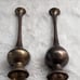 Antique Vintage India Pair Of BRONZE Baluster VASES 5 h. Qing