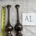 Antique Vintage India Pair Of BRONZE Baluster VASES 5 h. Qing