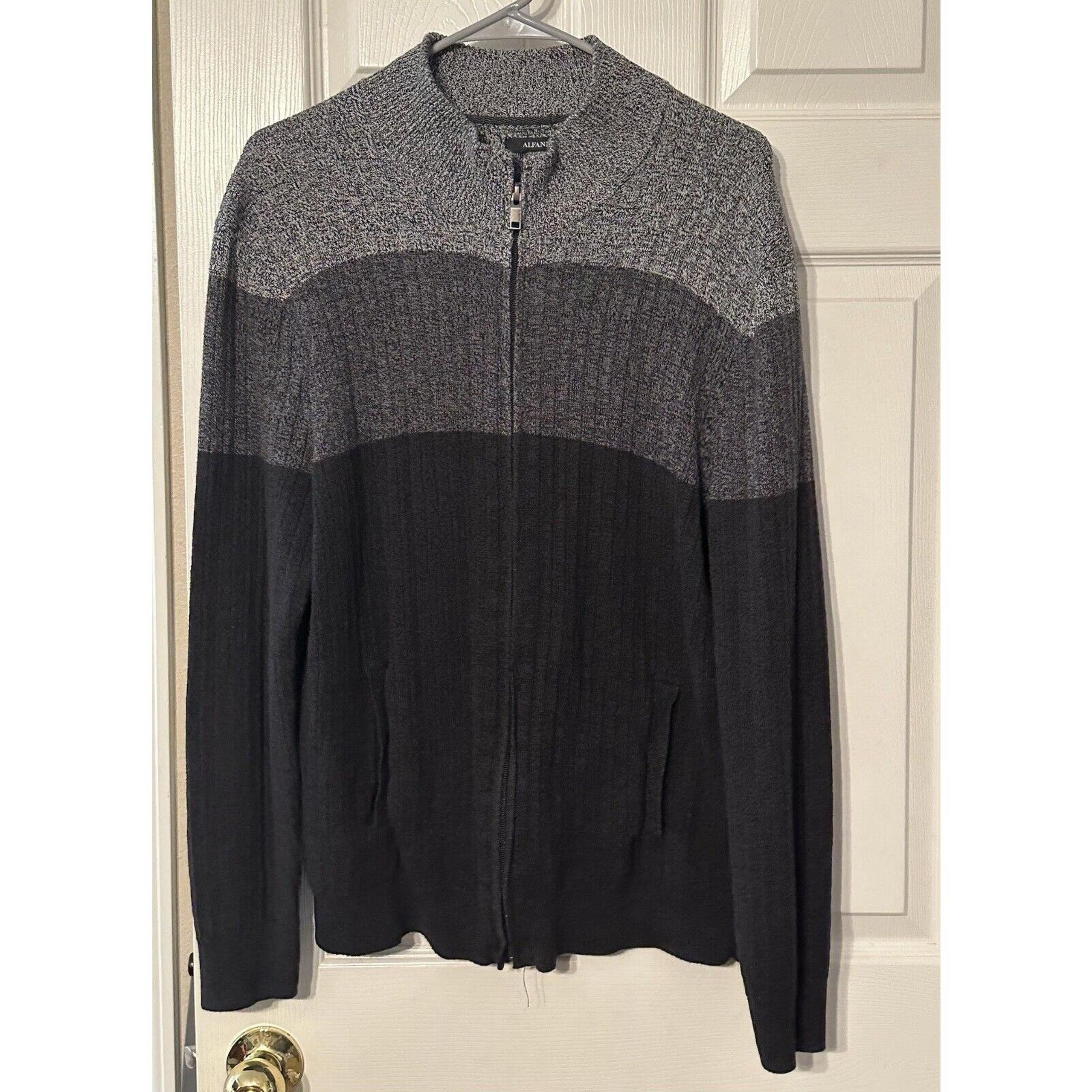 Men’s Alfani Full Zip Sweater Size Large